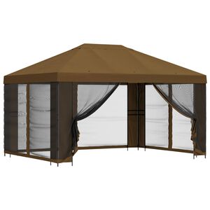 vidaXL &Kappa;ή&pi;&omicron;&sigmaf; &Gamma;&kappa;&alpha;&zeta;ebo &mu;&epsilon; &Pi;&lambda;&epsilon;&upsilon;&rho;&iota;&kappa;ά &Tau;&omicron;ί&chi;&omicron;&upsilon;&sigmaf; 4 x 3 &mu; Taupe