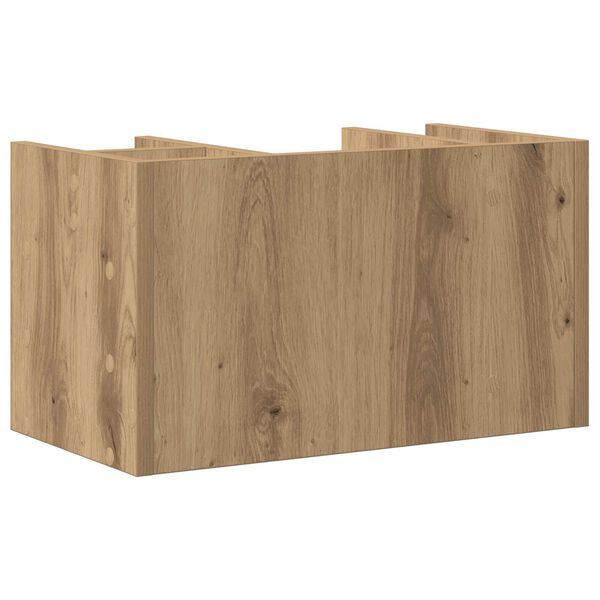 vidaXL Οργανωτής Γραφείου Μαύρη Δρυς 44.5x24x25 cm Κατασκευασμένο Ξύλο