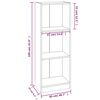 vidaXL Βιβλιοθήκη με 3 Ράφια Καπνιστή Δρυς 40x24x109 εκ. Επεξεργ. Ξύλο