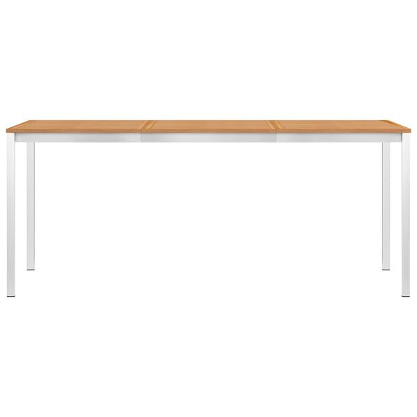 vidaXL &Sigma;&epsilon;&tau; &Tau;&rho;&alpha;&pi;&epsilon;&zeta;&alpha;&rho;ί&alpha;&sigmaf; &Kappa;ή&pi;&omicron;&upsilon; 7 &tau;&epsilon;&mu;. &Mu;&alpha;&sigma;ί&phi; &Xi;ύ&lambda;&omicron; Teak/&Alpha;&nu;&omicron;&xi;&epsilon;ί&delta;&omega;&tau;&omicron; &Alpha;&tau;&sigma;ά&lambda;&iota;