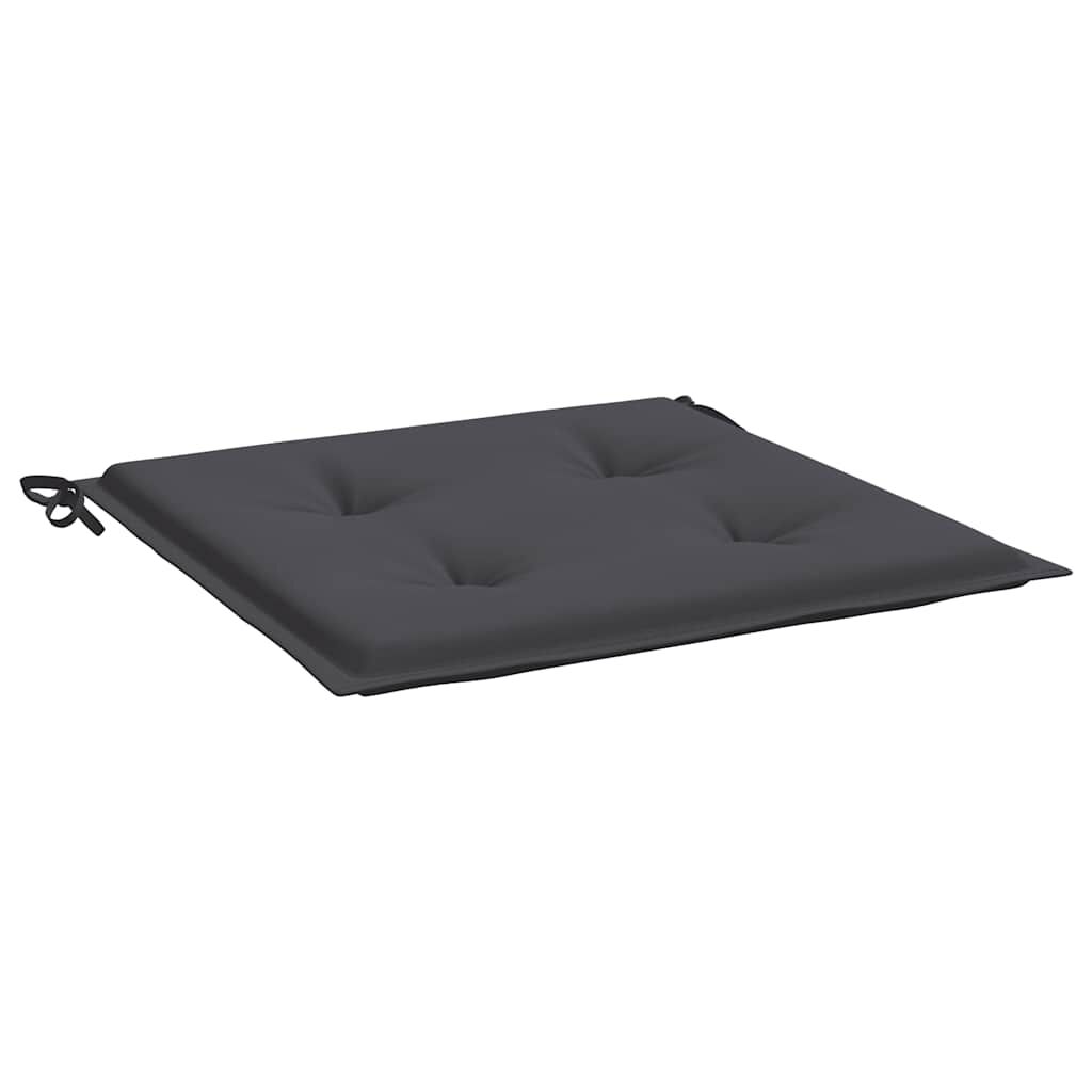 vidaXL Μαξιλάρια Καρέκλας Κήπου 2 τεμ. Ανθρακί 40x40x4 εκ. Υφασμάτινα