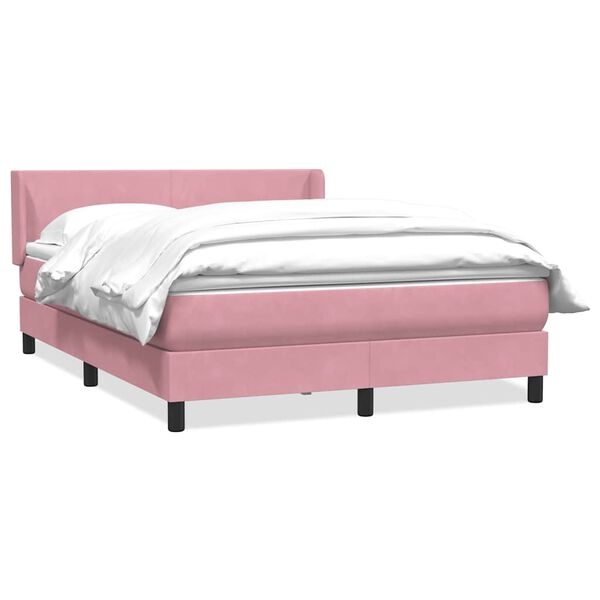 vidaXL &Kappa;&rho;&epsilon;&beta;ά&tau;&iota; Boxspring &mu;&epsilon; &Sigma;&tau;&rho;ώ&mu;&alpha; &Rho;&omicron;&zeta; 140x210 &epsilon;&kappa;. &Beta;&epsilon;&lambda;&omicron;ύ&delta;&iota;&nu;&omicron;