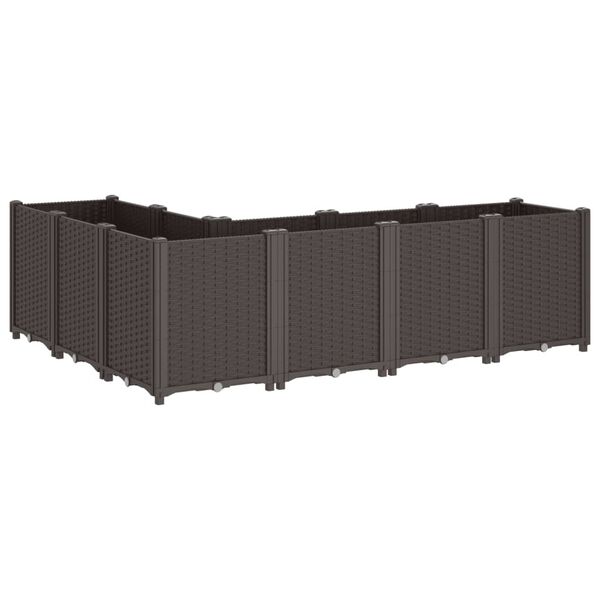 vidaXL Ζαρντινιέρα Κήπου Καφέ 160x120x53 εκ. Πολυπροπυλένιο