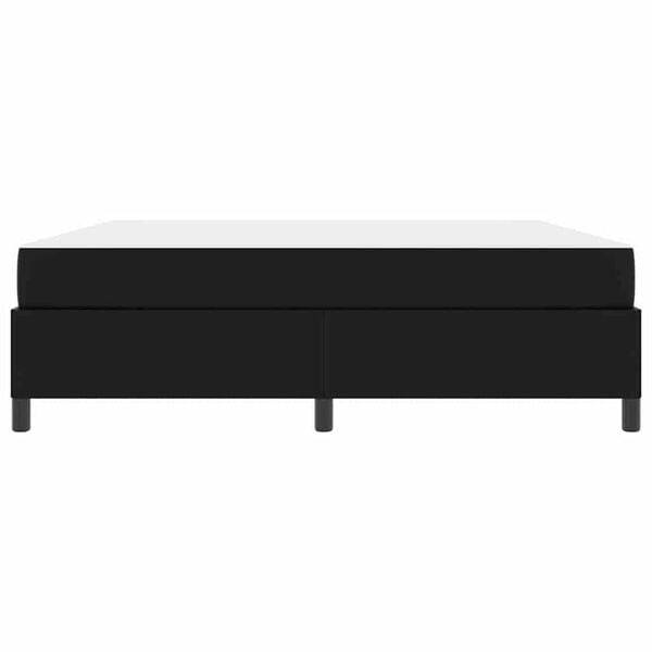 vidaXL Σκελετός κρεβατιού με στρώμα Μαύρο 180 x 200 cm Τεχνητό δέρμα
