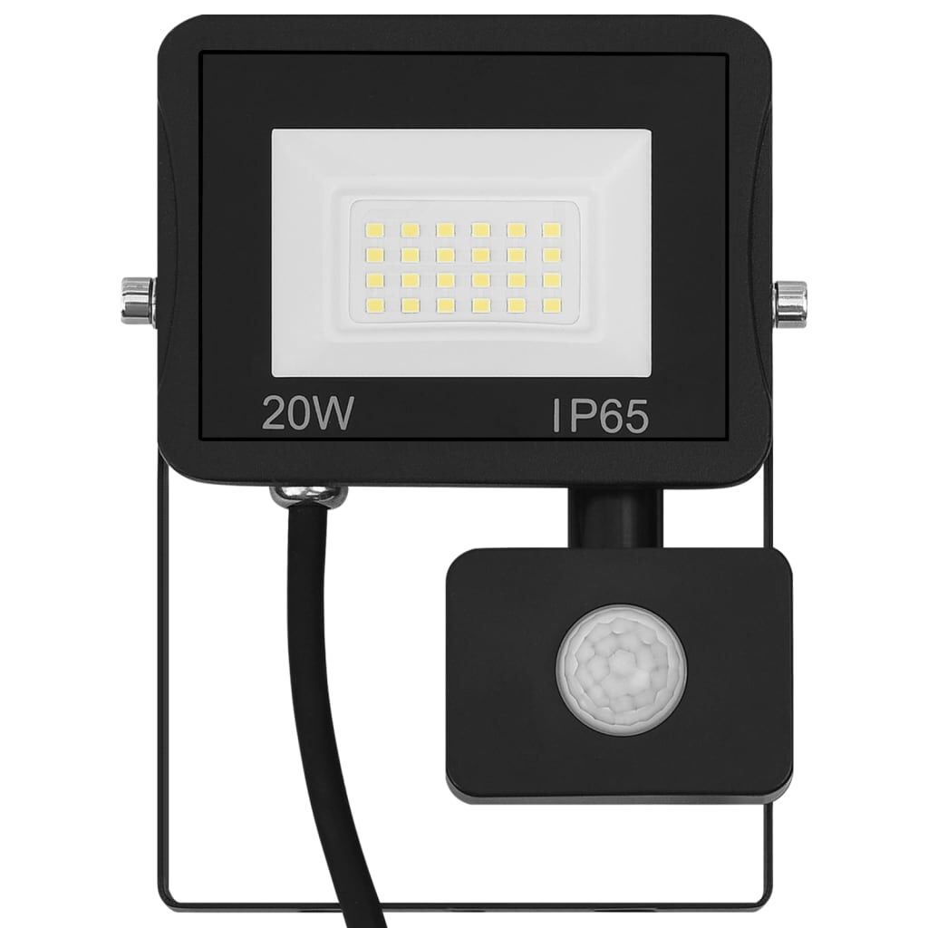 vidaXL Προβολέας LED με Αισθητήρα Ψυχρό Λευκό 20 W