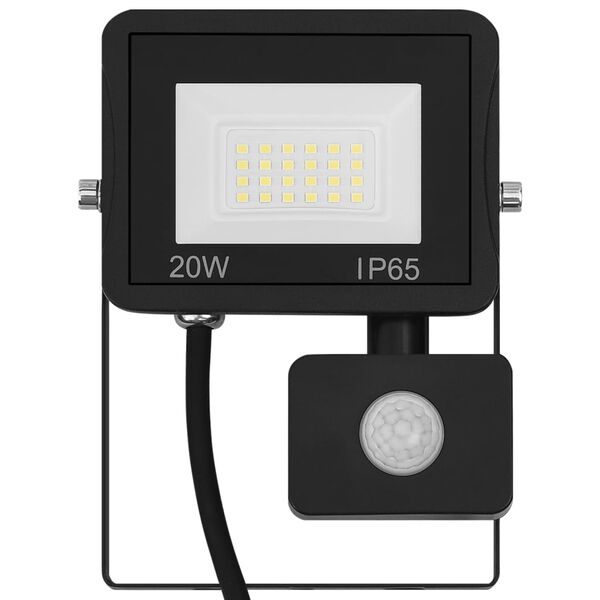 vidaXL Προβολέας LED με Αισθητήρα Ψυχρό Λευκό 20 W