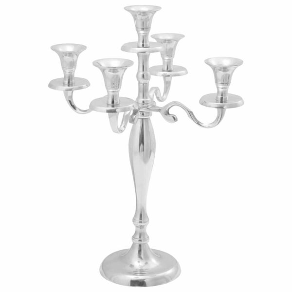 vidaXL Κηροπήγιο Ασημί 29 x 29 x 40 εκ Αλουμίνιο