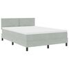 vidaXL Κρεβάτι με ελατήρια Ανοιχτό γκρι 160 x 200 cm Βελούδο