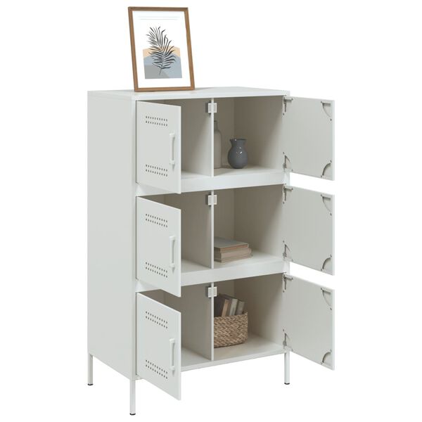 vidaXL Ντουλάπι Λευκό 68x39x113 εκ. από Ατσάλι
