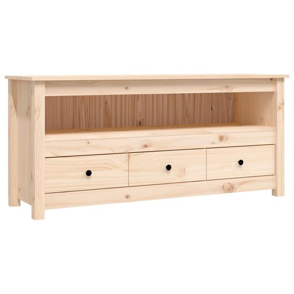 vidaXL Έπιπλο Τηλεόρασης 114 x 35 x 52 εκ. από Μασίφ Ξύλο Πεύκου
