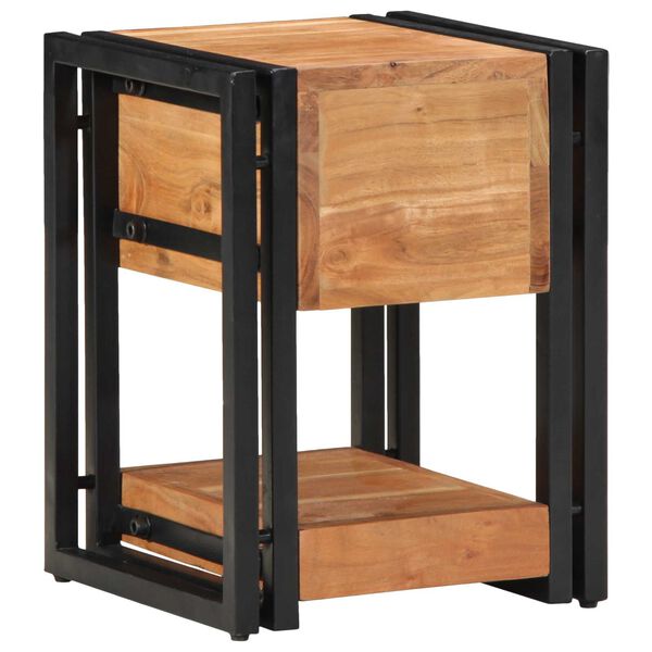 vidaXL Κομοδίνο 2 pcs Καφέ 30 x 30 x 40 cm Μασίφ ξύλο ακακίας