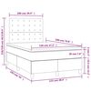 vidaXL &Kappa;&rho;&epsilon;&beta;ά&tau;&iota; Boxspring &mu;&epsilon; &Sigma;&tau;&rho;ώ&mu;&alpha; & LED &Mu;&alpha;ύ&rho;&omicron; 120x190 &epsilon;&kappa;. &Beta;&epsilon;&lambda;&omicron;ύ&delta;&iota;&nu;&omicron;