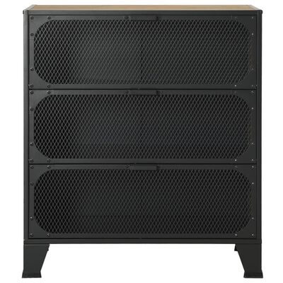 vidaXL Ντουλάπι Αποθήκευσης Ρουστίκ Καφέ 72x36x82 εκ. Μέταλλο / MDF