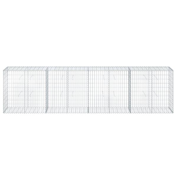 vidaXL Συρματοκιβώτιο με Κάλυμμα 400x50x100εκ. από Γαλβανισμένο Χάλυβα
