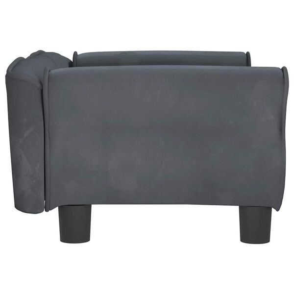 vidaXL Κρεβάτι Σκύλου Σκούρο Γκρι 70 x 45 x 30 εκ. Βελούδινο