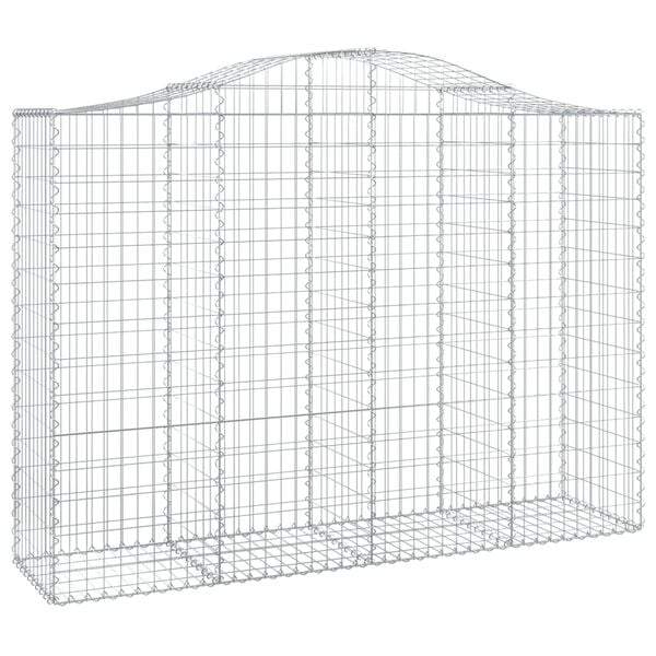 vidaXL Συρματοκιβώτια Τοξωτά 8 τεμ. 200x50x140/160 εκ. Γαλβαν. Ατσάλι