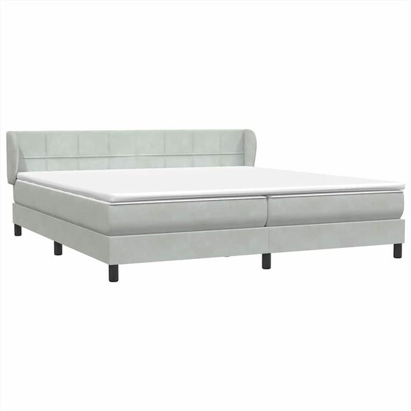 vidaXL Box Spring &kappa;&rho;&epsilon;&beta;ά&tau;&iota; &mu;&epsilon; &sigma;&tau;&rho;ώ&mu;&alpha;&tau;&alpha; &alpha;&nu;&omicron;&iota;&chi;&tau;ό &gamma;&kappa;&rho;&iota; 180x210 cm Velvet