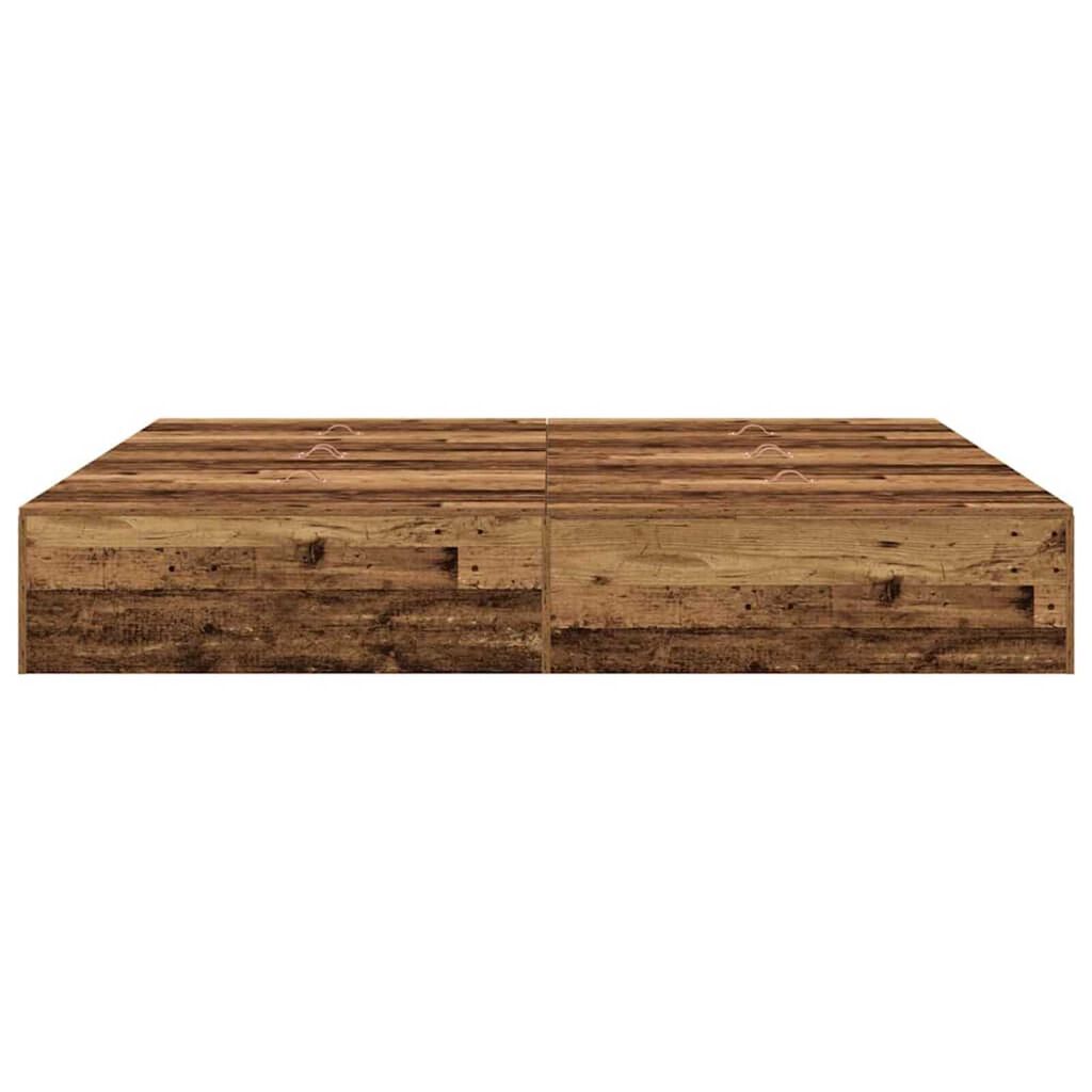 vidaXL Σκελετός Κρεβατιού Παλαιό ξύλο 200 x 200 x 31.5 εκ.
