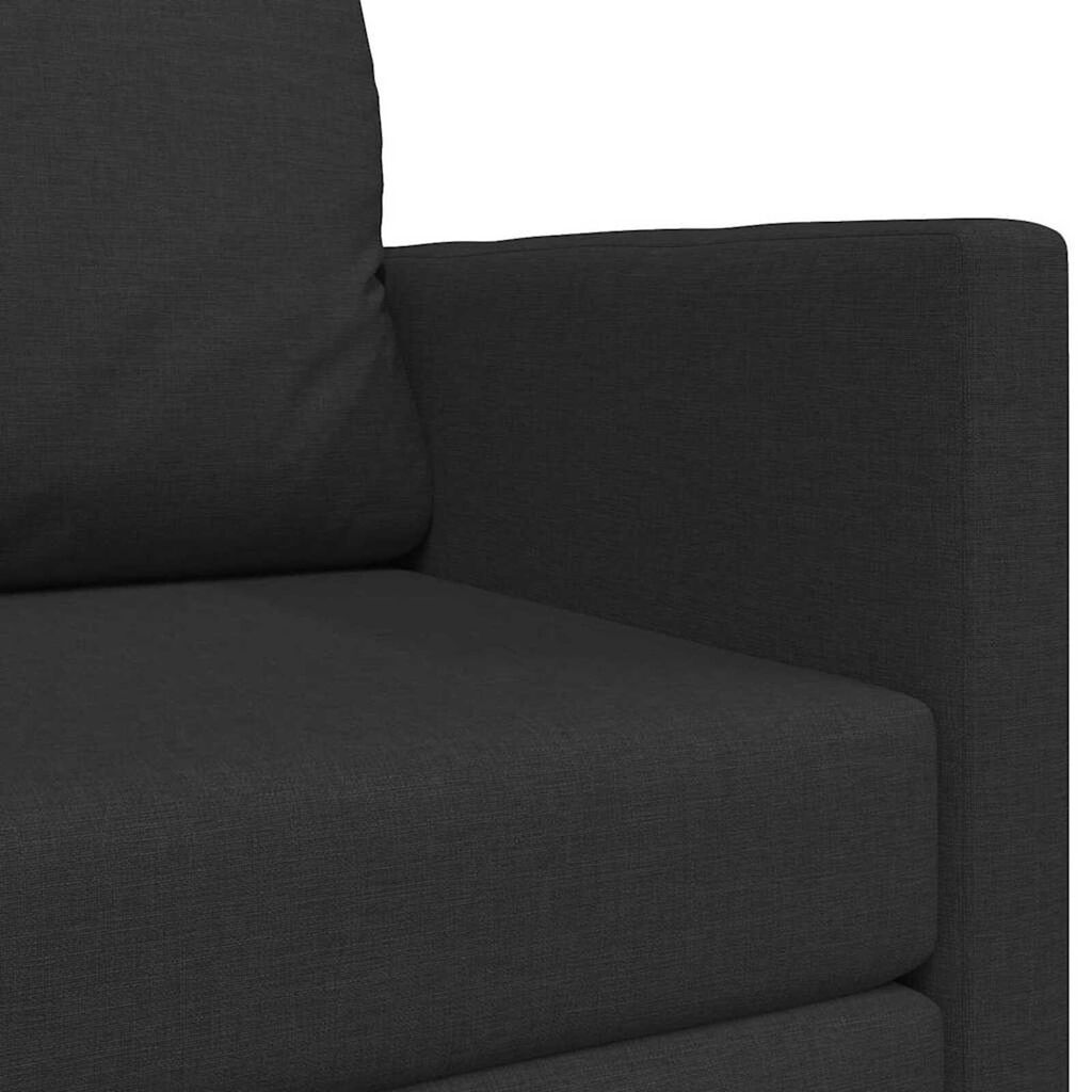 vidaXL Κρεβάτι καναπές Μαύρο 124 x 71 x 78 εκ ύφασμα