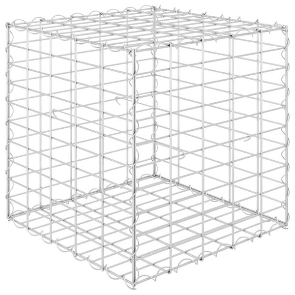 vidaXL Συρματοκιβώτιο Κύβος 50 x 50 x 50 εκ. από Ατσάλινο Σύρμα