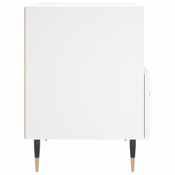 vidaXL Κομοδίνο Λευκό 40 x 35 x 47,5 εκ. από Επεξεργασμένο Ξύλο