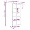 vidaXL Συρόμενη Πόρτα Καφέ 80 x 208 εκ. Μασίφ ξύλο πεύκου
