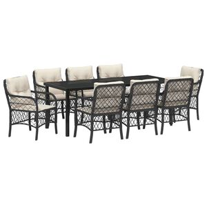vidaXL &Sigma;έ&tau; &phi;&alpha;&gamma;&eta;&tau;&omicron;ύ &gamma;&iota;&alpha; &kappa;ή&pi;&omicron; &mu;&epsilon; &mu;&alpha;&xi;&iota;&lambda;ά&rho;&iota; 9 pcs &Mu;&alpha;ύ&rho;&omicron; &sigma;&upsilon;&nu;&theta;&epsilon;&tau;&iota;&kappa;ό &rho;&alpha;&tau;ά&nu;