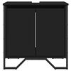 vidaXL Ντουλάπι Νιπτήρα Μπάνιου Μαύρο 60x35x60 εκ. Επεξεργασμένο Ξύλο