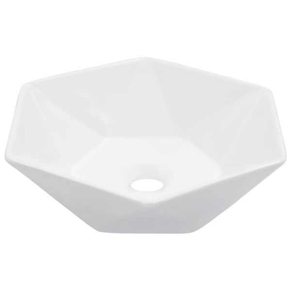 vidaXL Νιπτήρας Λευκός 41 x 36,5 x 12 εκ. Κεραμικός