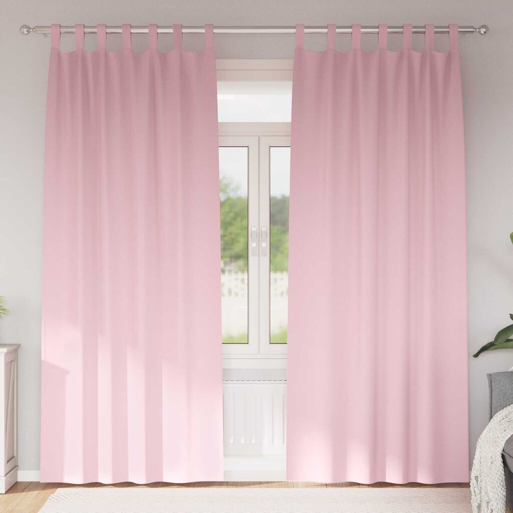 vidaXL Κουρτίνες 2 pcs Μωρουδίστικο Ροζ 260 x 140 εκ. Πολυεστέρας