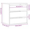 vidaXL Συρταριέρα Γωνιακή Αρτισιανή Δρυς 60x41x58 εκ. Επεξεργ. Ξύλο