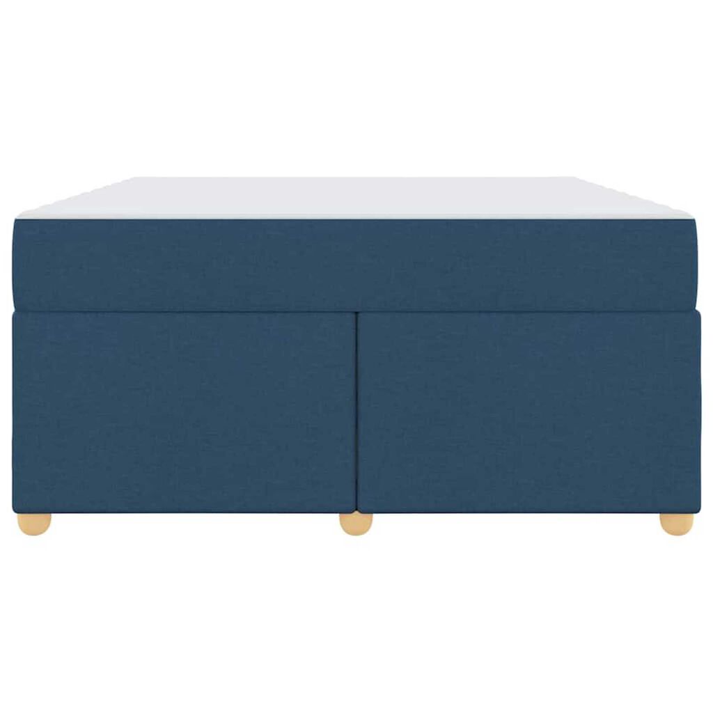 vidaXL Σκελετός Κρεβατιού με στρώμα Μπλε 160 x 200 cm ύφασμα