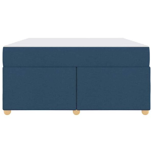 vidaXL Σκελετός Κρεβατιού με στρώμα Μπλε 160 x 200 cm ύφασμα