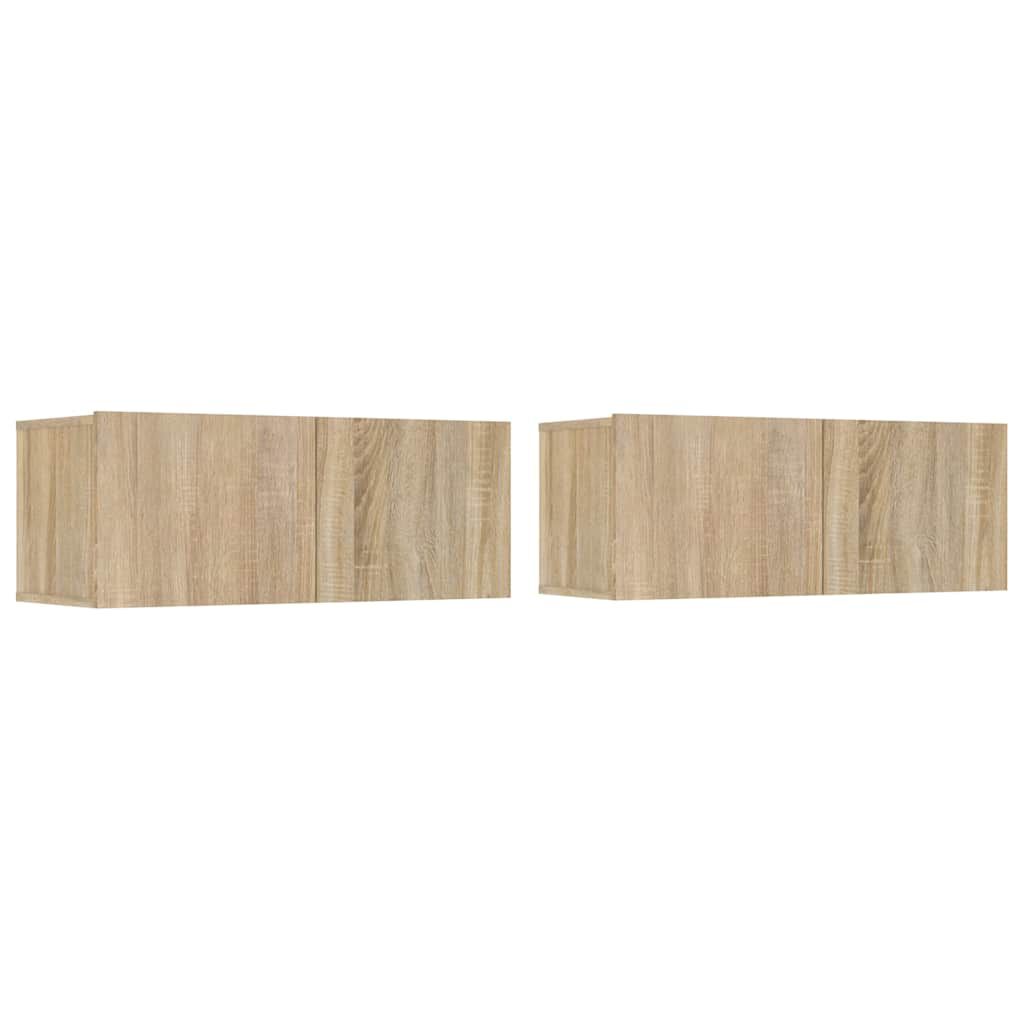 vidaXL Έπιπλα Τηλεόρασης 2 τεμ. Sonoma Δρυς 80x30x30 εκ. Επεξ. Ξύλο