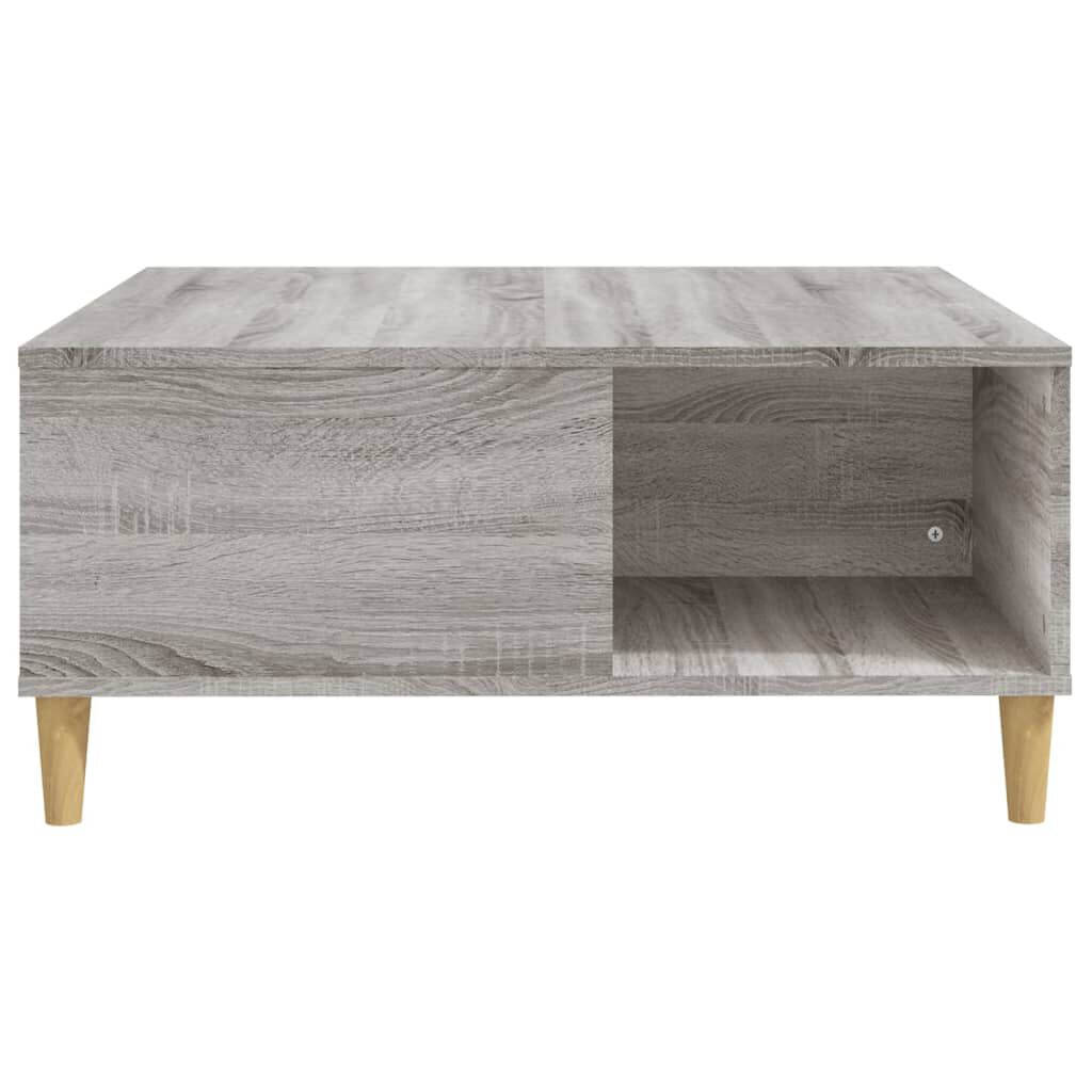 vidaXL Τραπεζάκι Σαλονιού Γκρι Sonoma 80x80x36,5εκ. Επεξεργασμένο Ξύλο