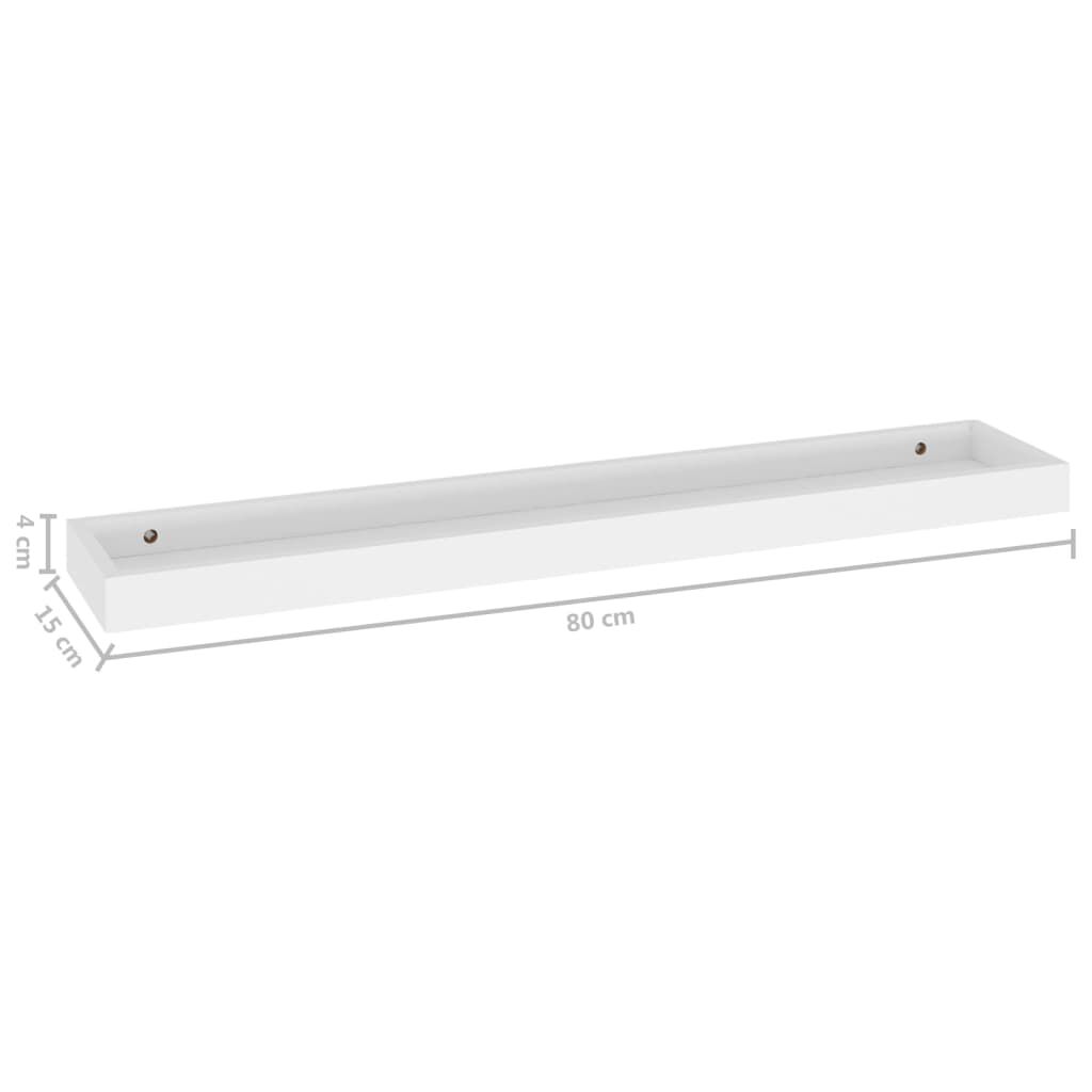 vidaXL Ράφια Τοίχου με Εσοχή 4 τεμ. Λευκά 60 x 15 x 4 εκ. από MDF
