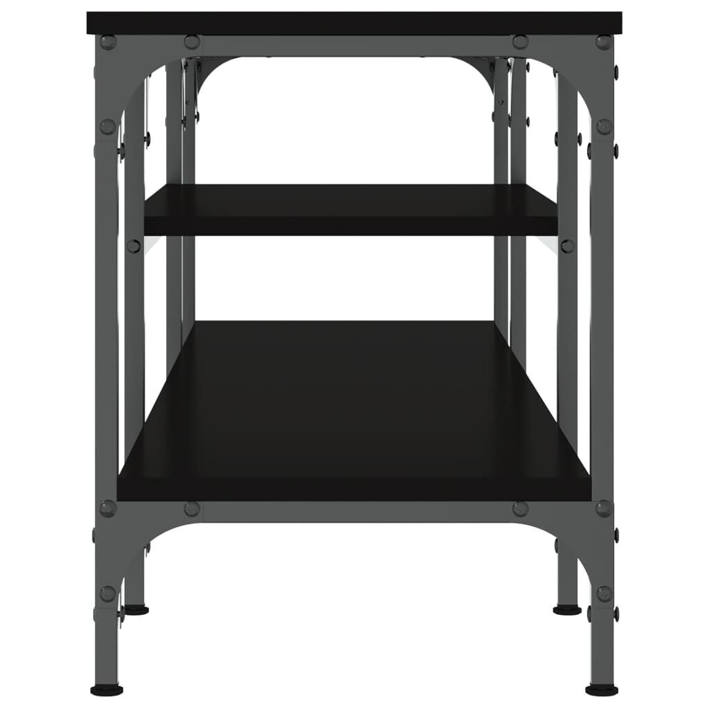 vidaXL Έπιπλο Τηλεόρασης Μαύρο 121 x 35 x 45 εκ. Επεξεργ. Ξύλο/Σίδερο