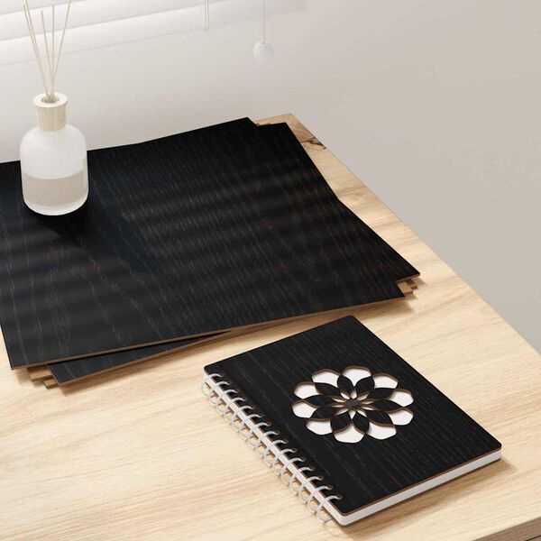 vidaXL Πίνακες Διακόσμησης 12 pcs Μαύρη δρυς 30 x 30 x 0.3 εκ