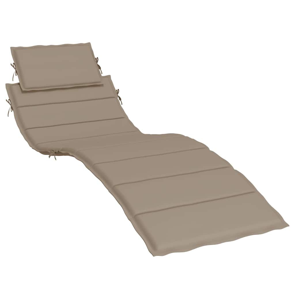 vidaXL Μαξιλάρι Ξαπλώστρας Taupe 186x58x4εκ. από Ύφασμα Oxford