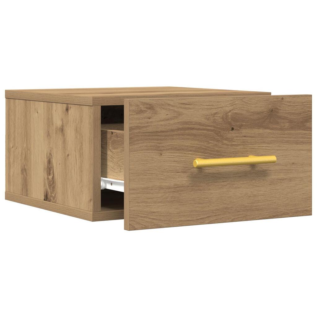 vidaXL Κομοδίνα 2 τεμ Τοίχου Μοντέρνος Δρυς 35x35x20 εκ