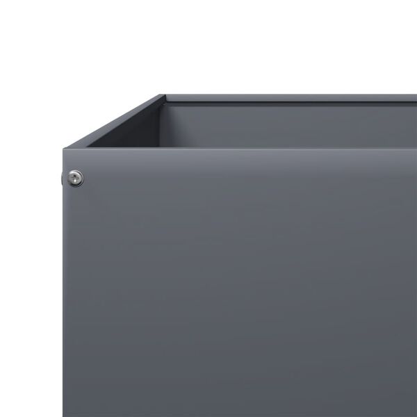 vidaXL Ζαρντινιέρα Υπερυψωμένη Ανθρακί 100x100x33,5 εκ. Ατσάλι