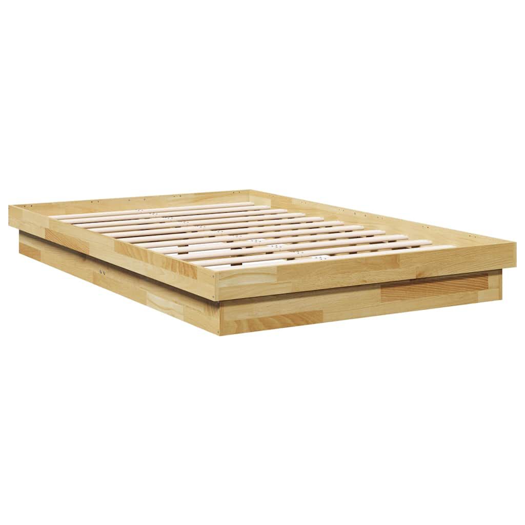 vidaXL Πλαίσιο κρεβατιού χωρίς στρώμα 120x190 cm μασίφ ξύλο δρυς