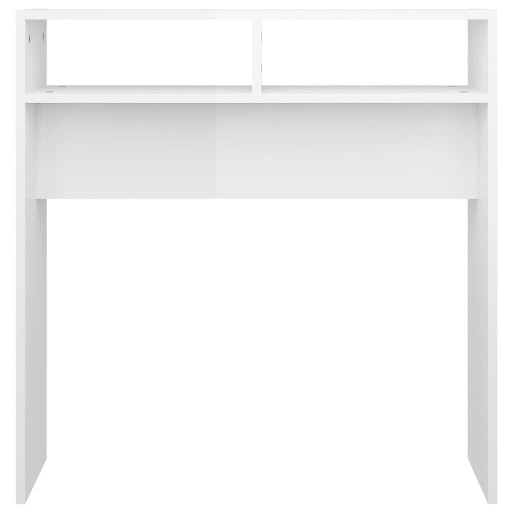 vidaXL Τραπεζάκι Κονσόλα Γυαλιστερό Λευκό 78 x 30 x 80 εκ. Μοριοσανίδα