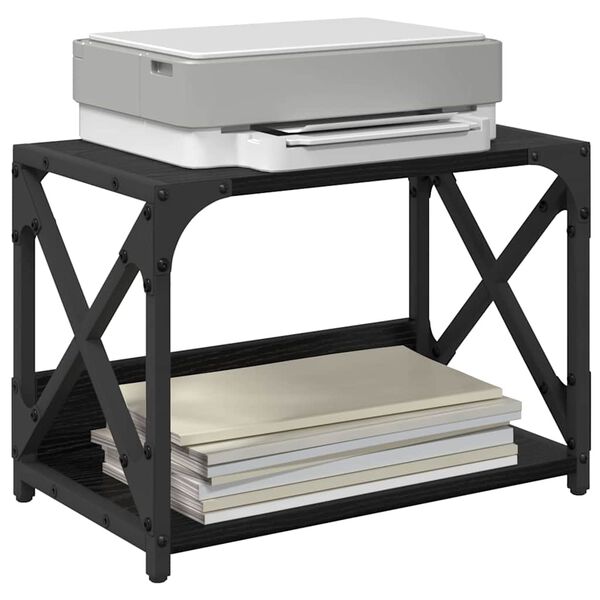 vidaXL Σταντ Εκτυπωτή Μαύρη Οξυά 44 x 26 x 31.5 εκ. Επεξεργασμένο ξύλο