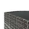 vidaXL Σαλόνι Κήπου 4 Τεμαχίων Γκρι Συνθετικό Ρατάν με Μαξιλάρια