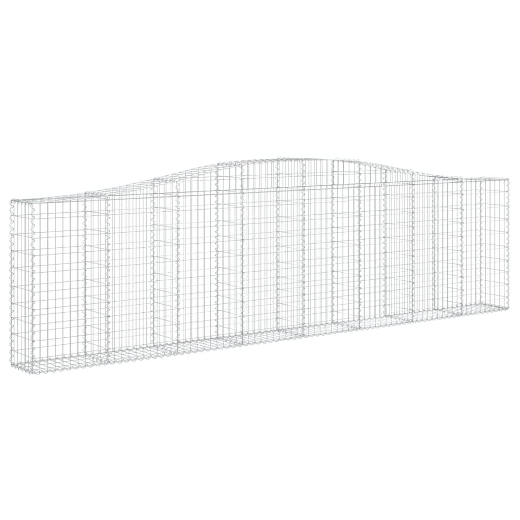 vidaXL Συρματοκιβώτια Τοξωτά 5 τεμ. 400x30x100/120 εκ. Γαλβαν. Ατσάλι