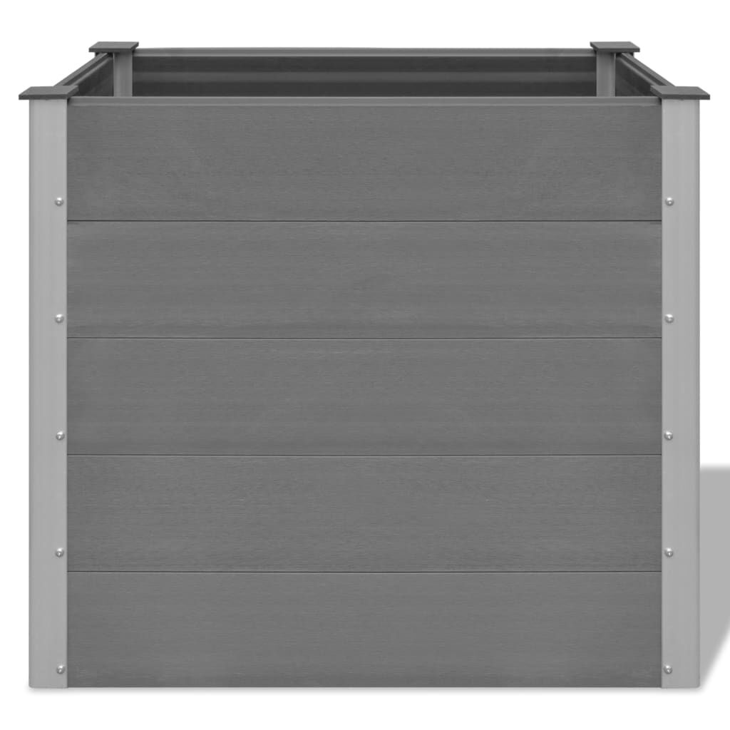 vidaXL Ζαρντινιέρα Υπερυψωμένη Γκρι 100 x 50 x 91 εκ. από WPC