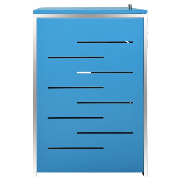 vidaXL Πλαίσιο Κάδων Απορρ. Τετραπλό Ρόδες 276,5x77,5x112,5εκ Αν. Ατσ.