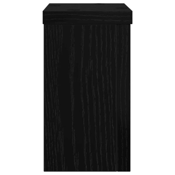 vidaXL Βάση φυτών 2 pcs Μαύρη δρυς 10 x 10 x 18 cm Επεξεργασμένο ξύλο