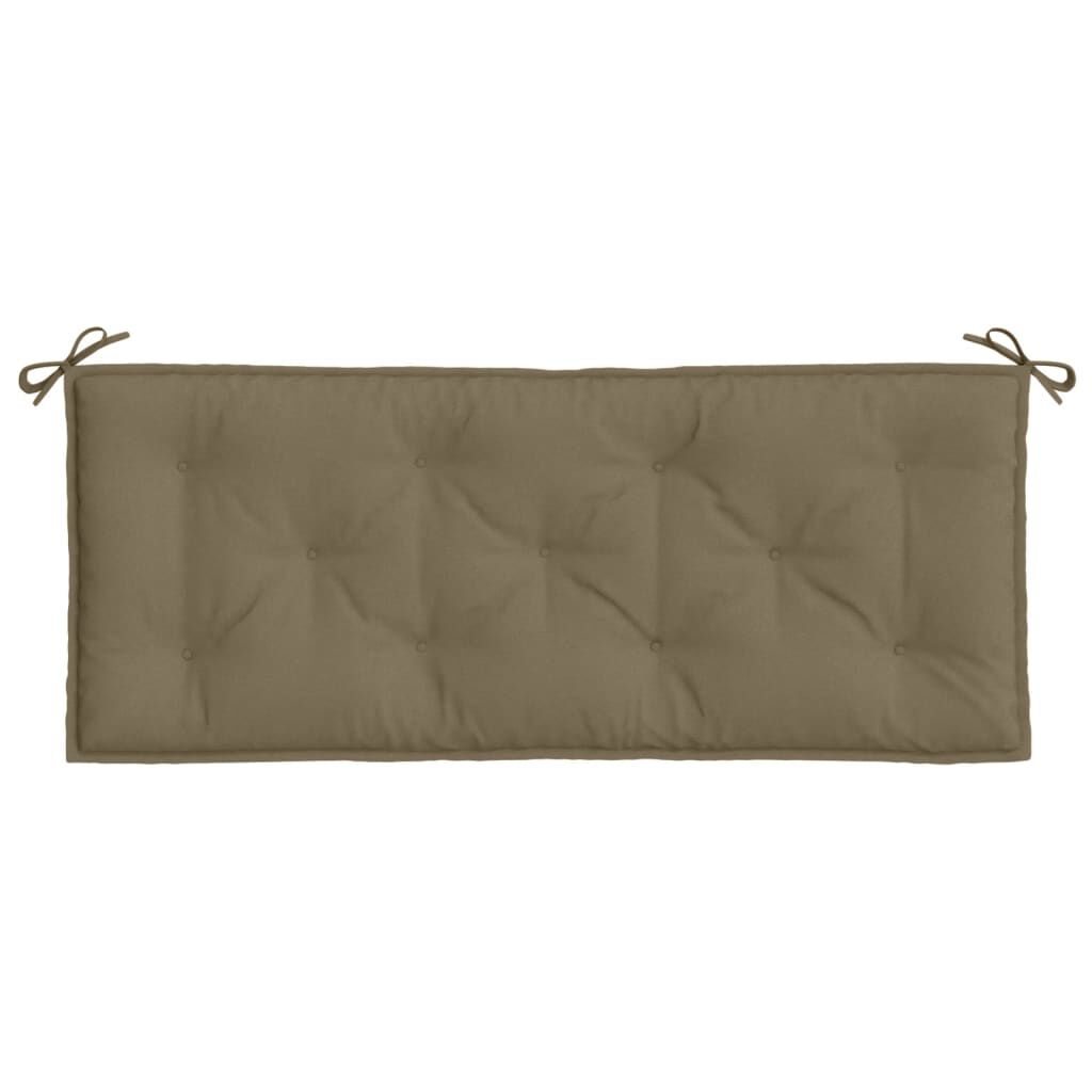 vidaXL Μαξιλάρι Πάγκου Κήπου Taupe Μελανζέ 120x50x7 εκ. Ύφασμα